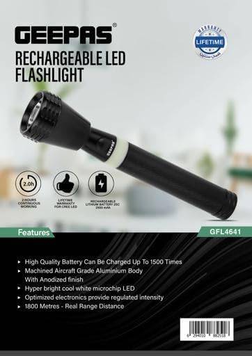 GEEPAS GFL4641 Rechargeable LED Flashlight