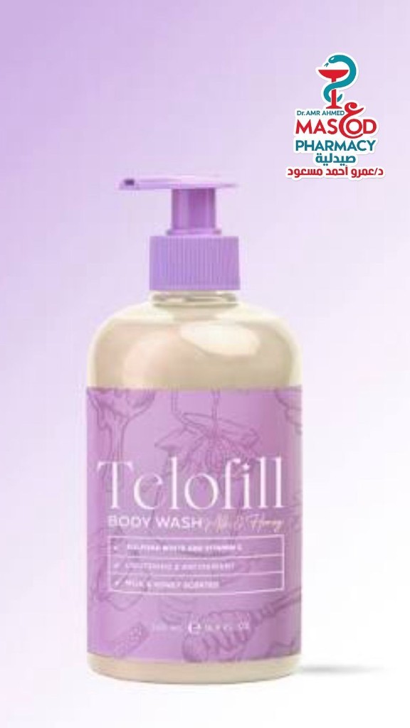 Telofill Lightening & Antioxidant Body Wash Milk & Honey Scent with Sulfora White & Vitamin C