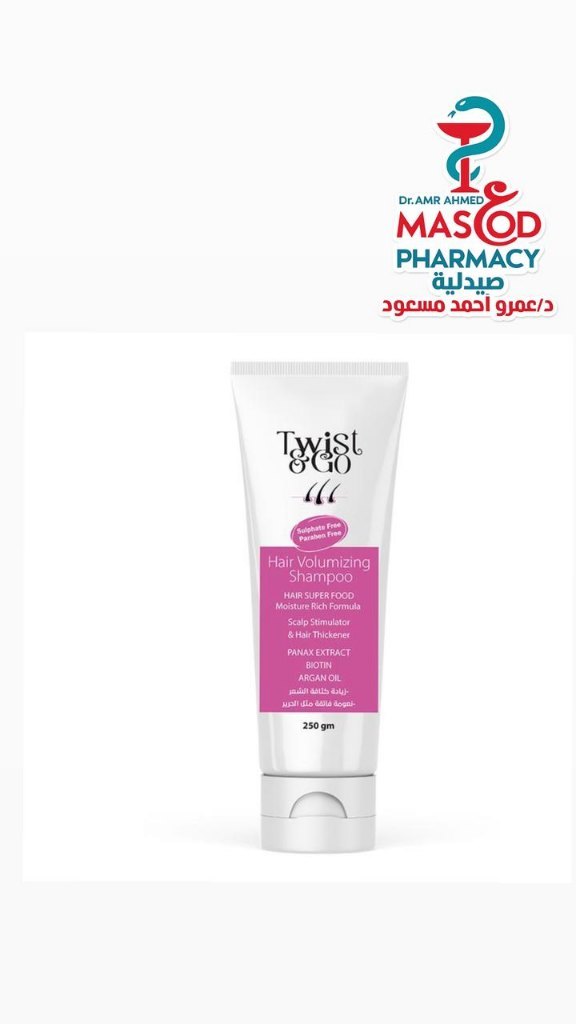 Twist & Go Volumizing & Thickening Shampoo with Panax Extract, Biotin & Argan Oil - sulfate free, parabens free