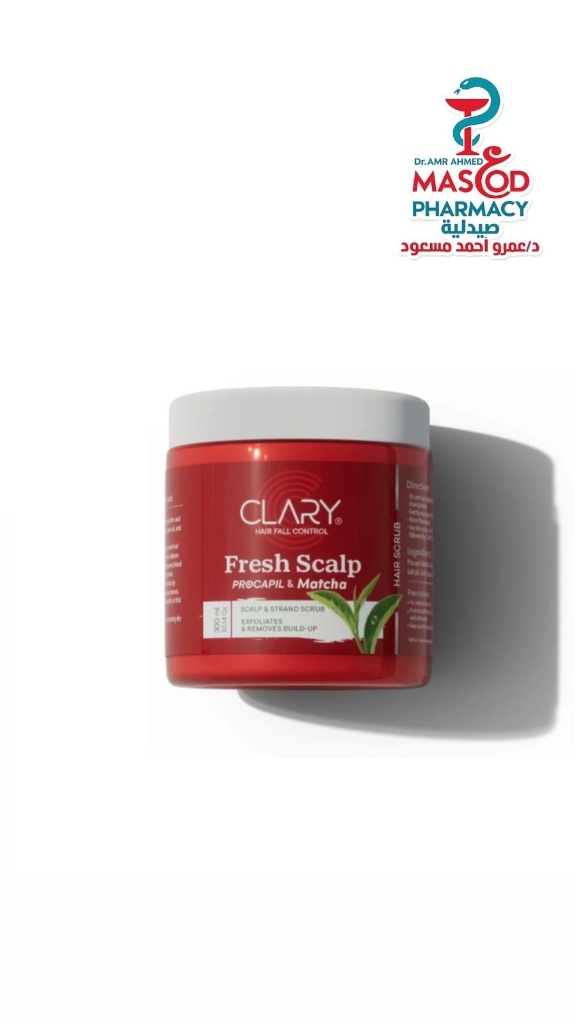 Clary Exfoliating & Anti-Hair Fall Scalp & Hair Scrub with Procapil & Matcha Extract
