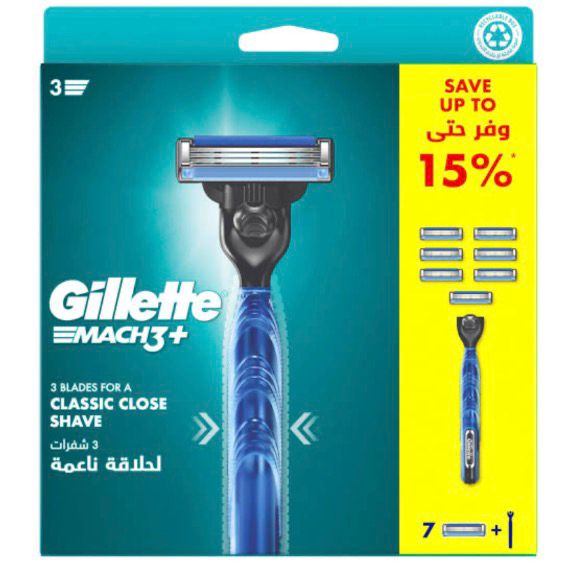 gillette mach3 razor +7 blades 15%off