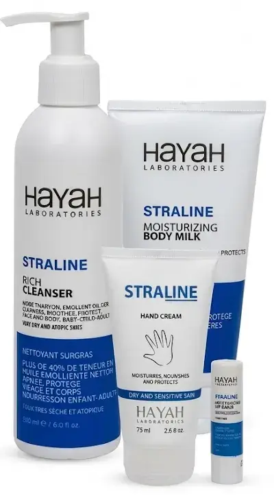 HAYAH SEBACLAR(HAND.CR+CLEANSER+LIP.BALM+BODY MILK)OFF