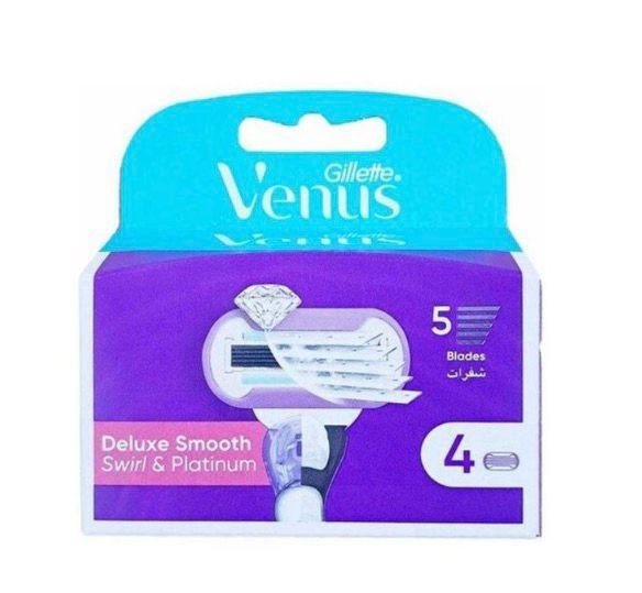gillette venus deluxe smooth swirl platinium 4 blades