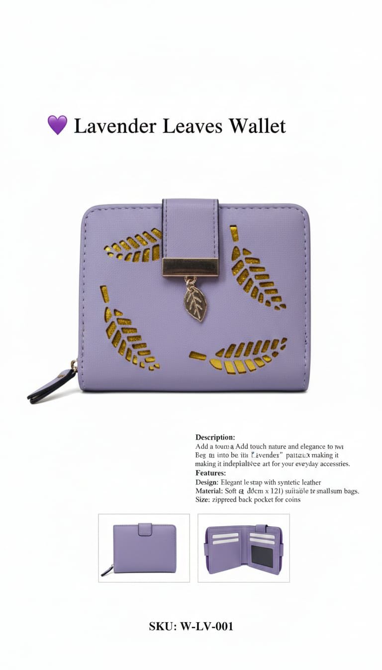 Ladies leather wallet